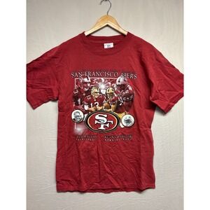 Vintage San Francisco 49ers Shirt Mens Red Graphic NWT Rattay Barlow Medium